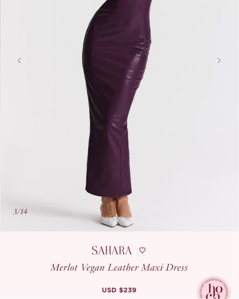 House of CB purple leather maxi dress - Image 2