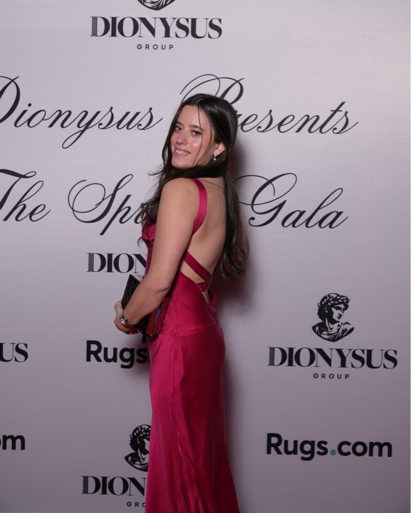 Silk Red Low Back Dress Gown - Image 5