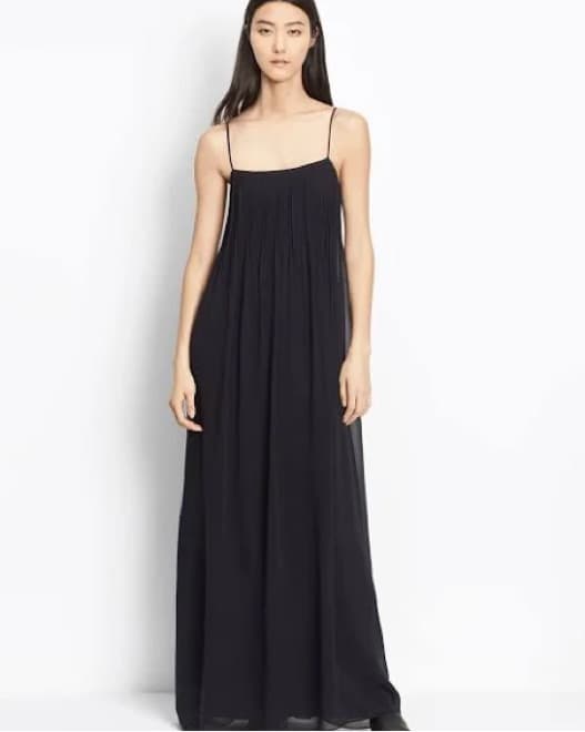 Vince Pintuck Silk Maxi Dress  - Image 4