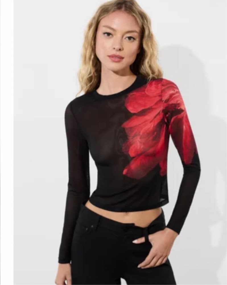 Alice + olivia Mesh Floral Top  - Image 1