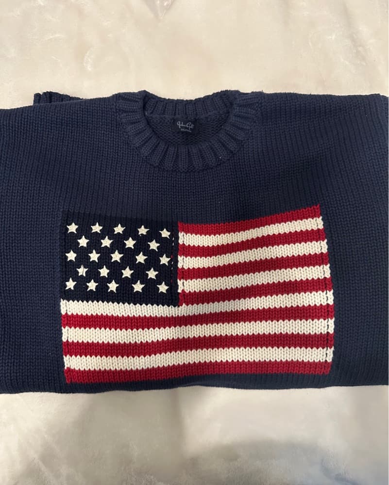 Navy American Flag Sweater - Image 2