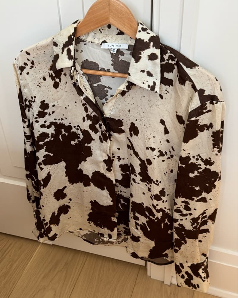 Western Cow Print Shirt - Image 2