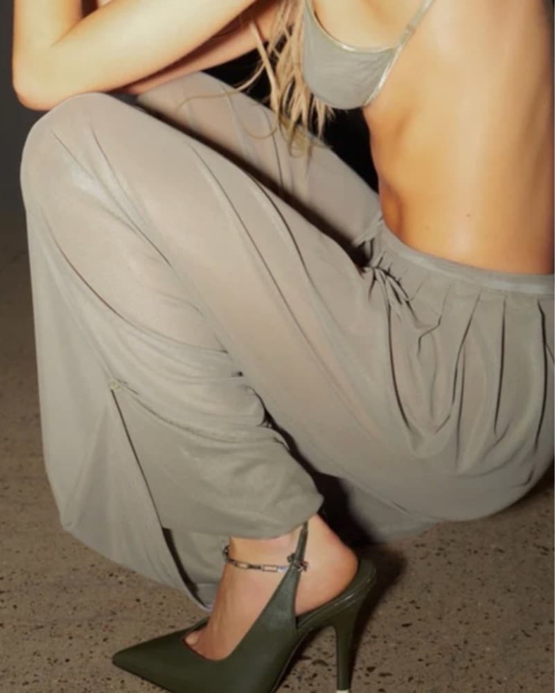 JB Chic Pleated Sheer Pant Cover Up - Image 4