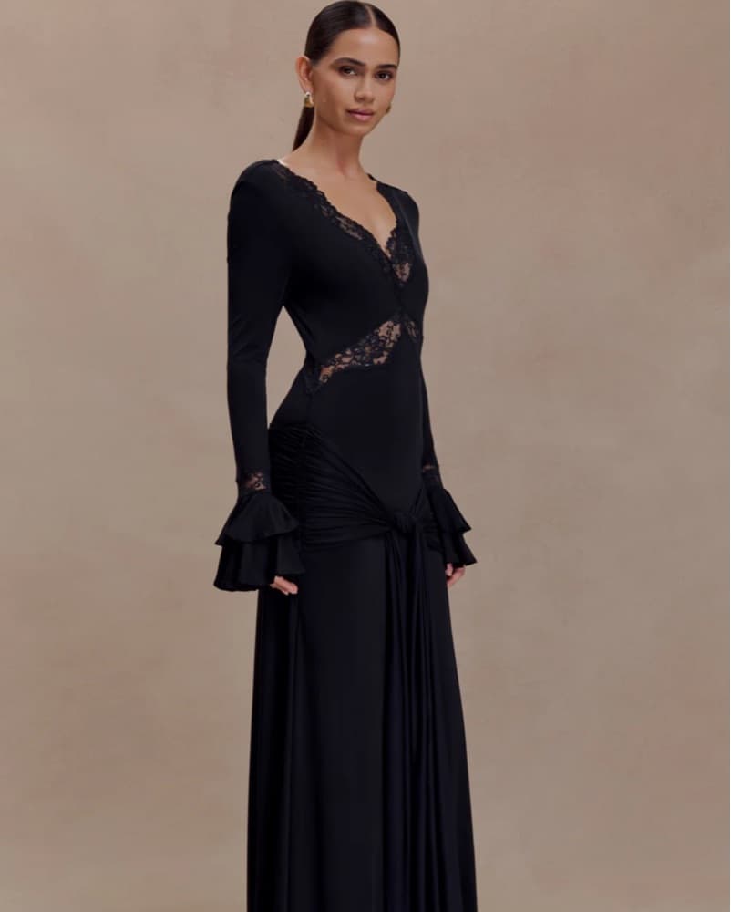 Meshki Electra Slinky Lace Maxi Dress - Image 2