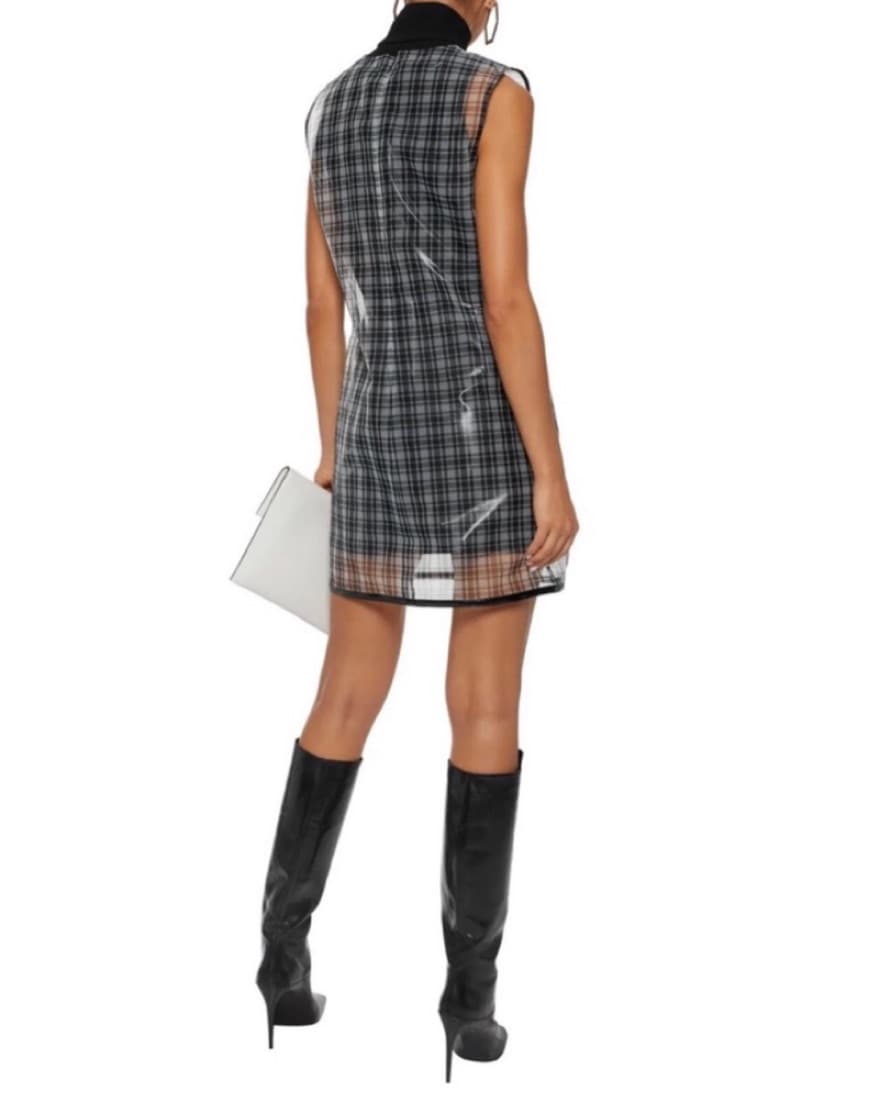 Helmut Lang Layered Checkered Gazar Dres - Image 3