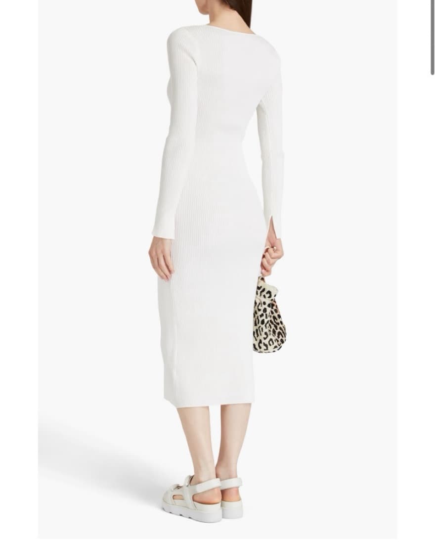 Ganni White Knit Dress - Image 4
