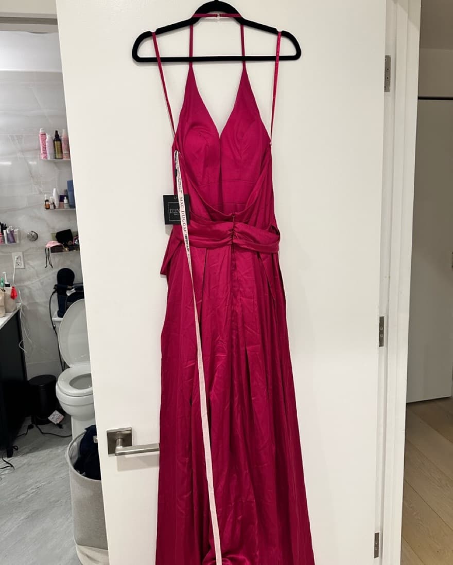 Mac Duggal Pink Halter Neck Gown - Image 6