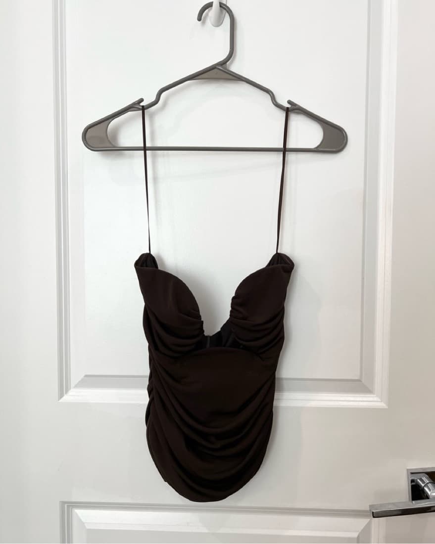 Pixie Market Brown Bustier Top - Image 3