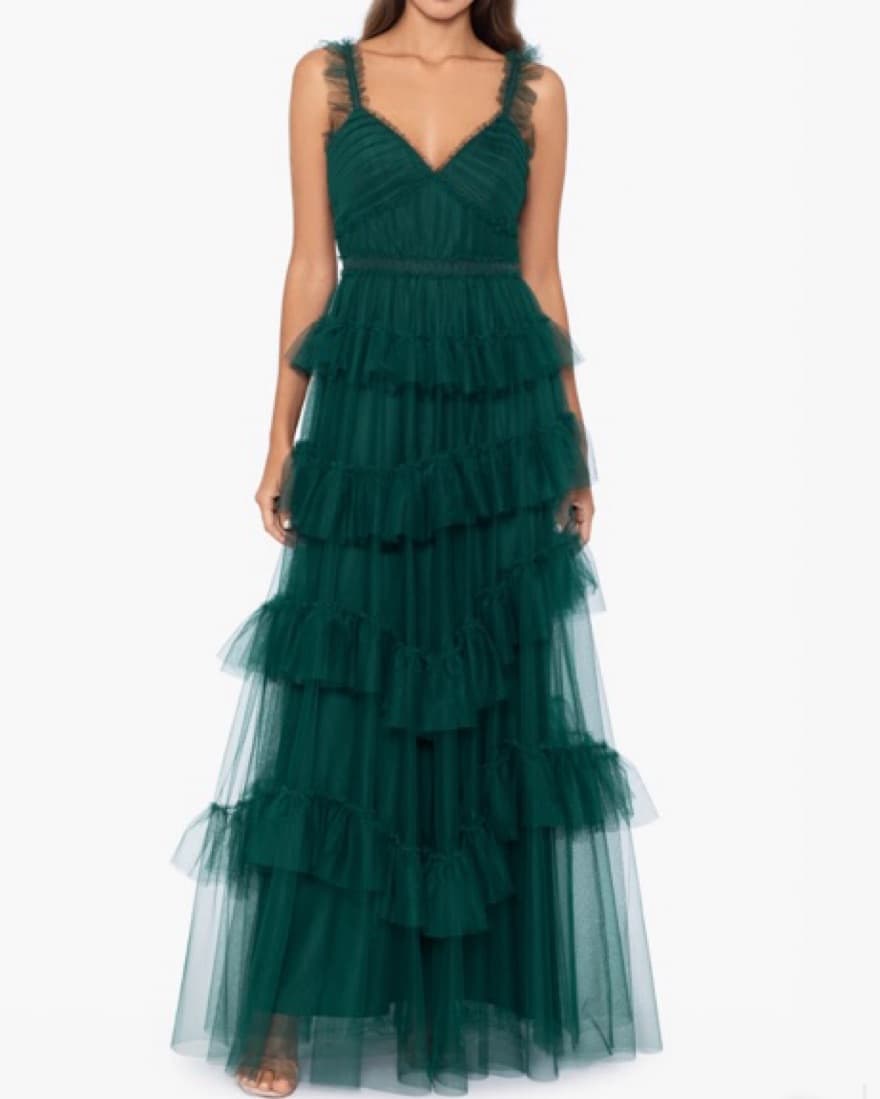 Betsy & Adam Tiered Ruffle Gown - Image 2