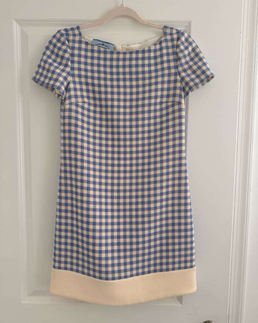 Prada Gingham Mini Dress  - Image 4