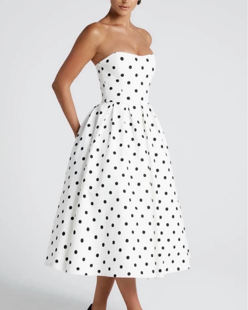 Polka Dot Midi Dress - Image 3