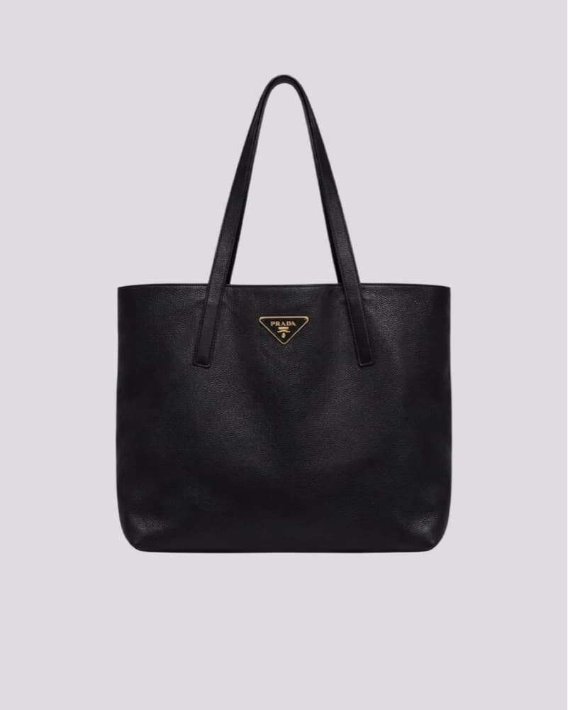 $3,000 Prada Black Leather Tote Bag - Image 1