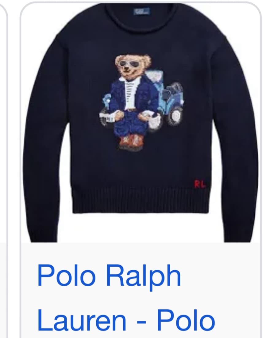 Polo Ralph Lauren Bear Sweater Navy XS - Image 1