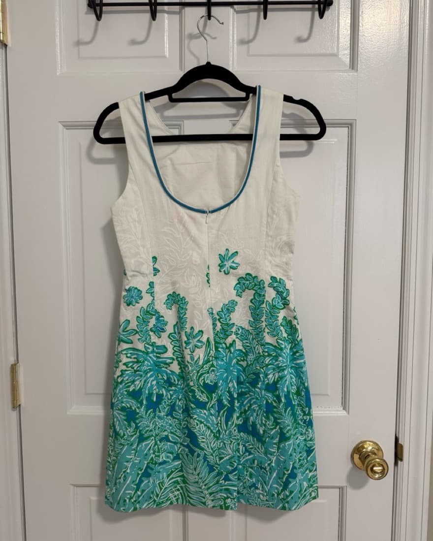 Lilly Pulitzer White Palm Party Shift - Image 5