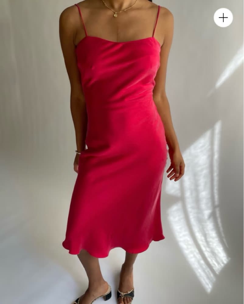 Djerf Avenue Red Midi Dress - Image 4