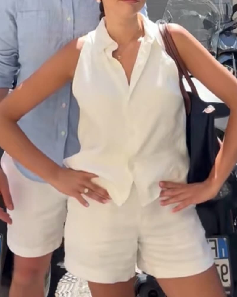 Aritzia White Linen Set - Image 2