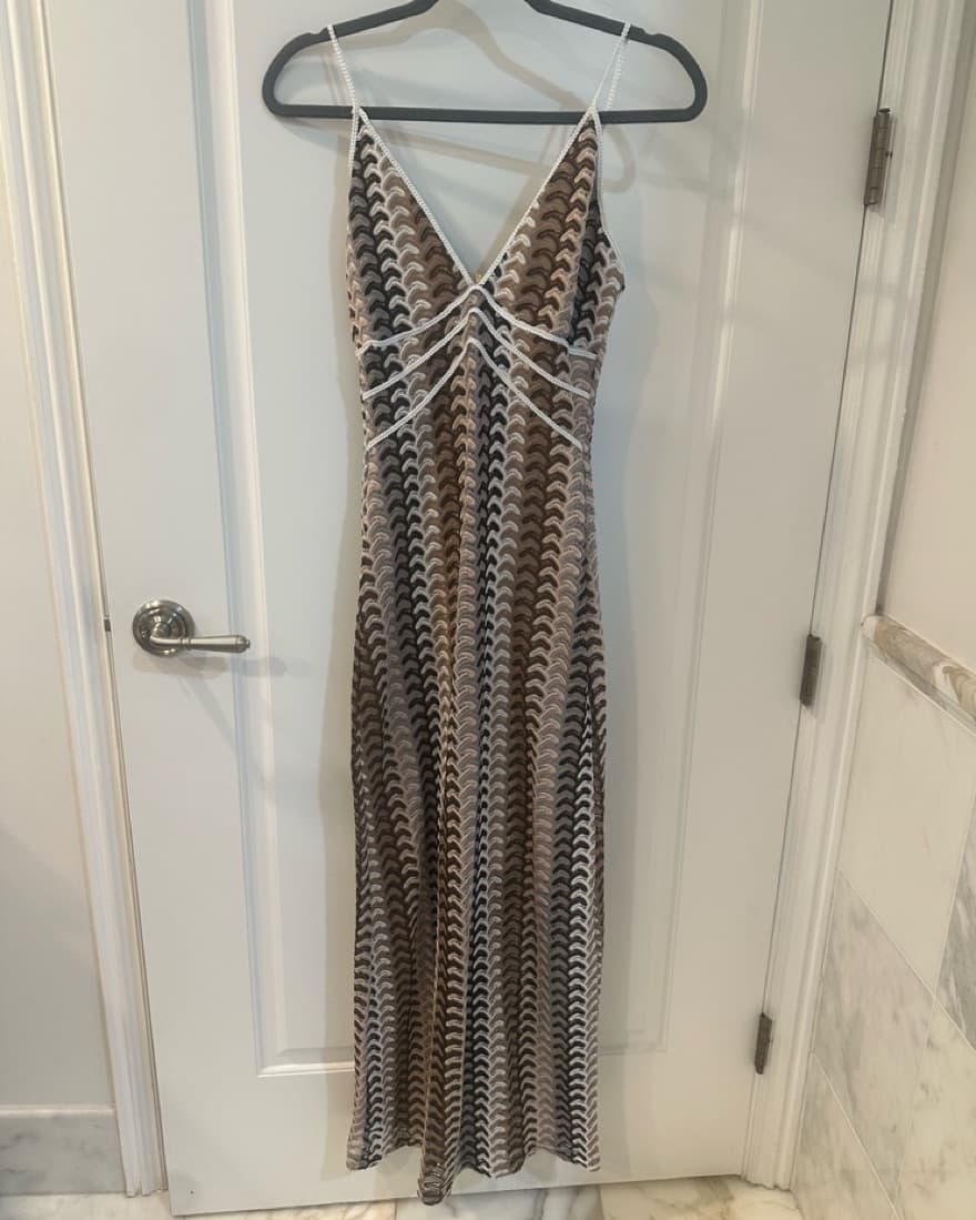Brown crochet dress - Image 1