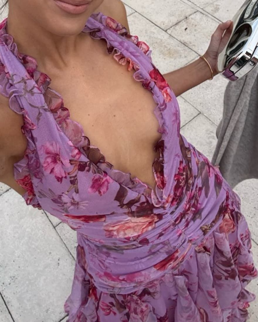 Patbo FLORAL HAZE STRETCH TULLE MAXI - Image 1