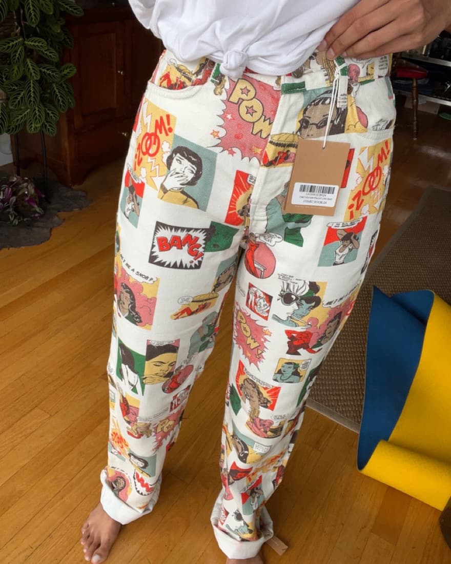 Reformation Comic Print Straight Jeans - Image 6