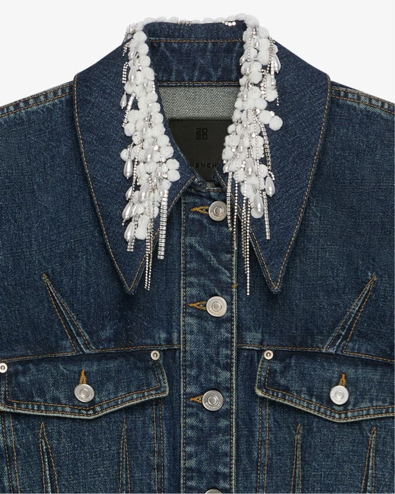 Givenchy Pearly Crystal Collar Denim - Image 4