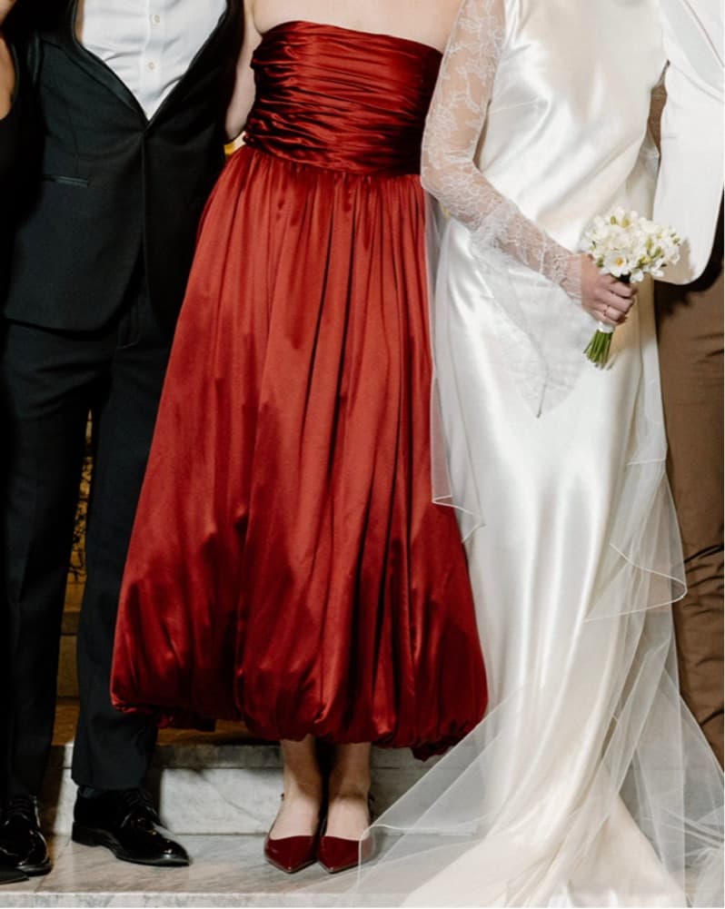 Reformation Elspeth Dress in Chianti - Image 3