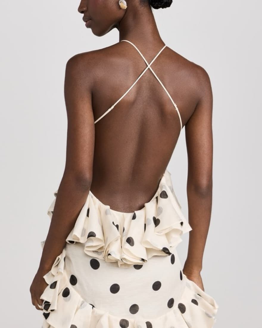 Zimmermann Crush Ruffle Halter Mini Dres - Image 3