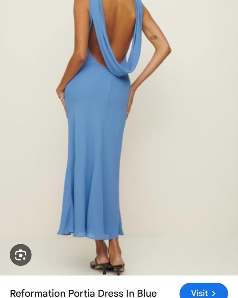 Blue Reformation Dress - Image 2