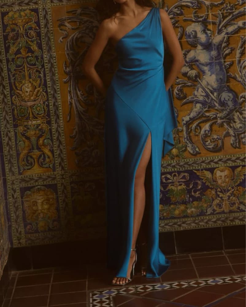 Liv Foster Stretch Satin Maxi Dress - Image 1