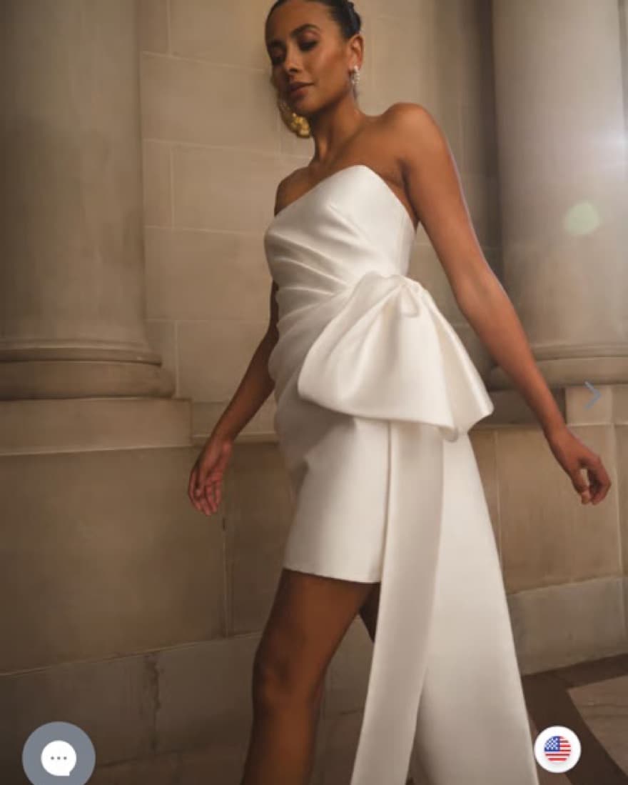 Strapless White Dress - Image 1