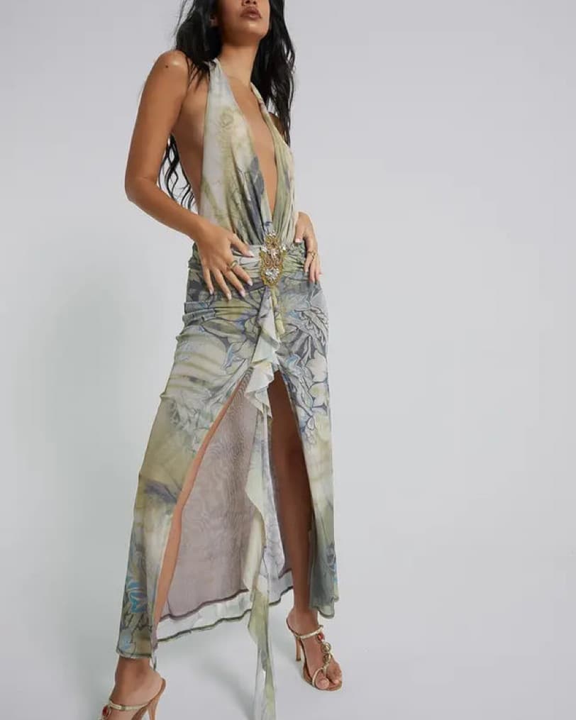 Jaded London Cindy Plunge Dress - Image 6