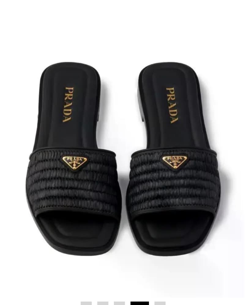 Prada Crochet & Leather Sandals - Image 1