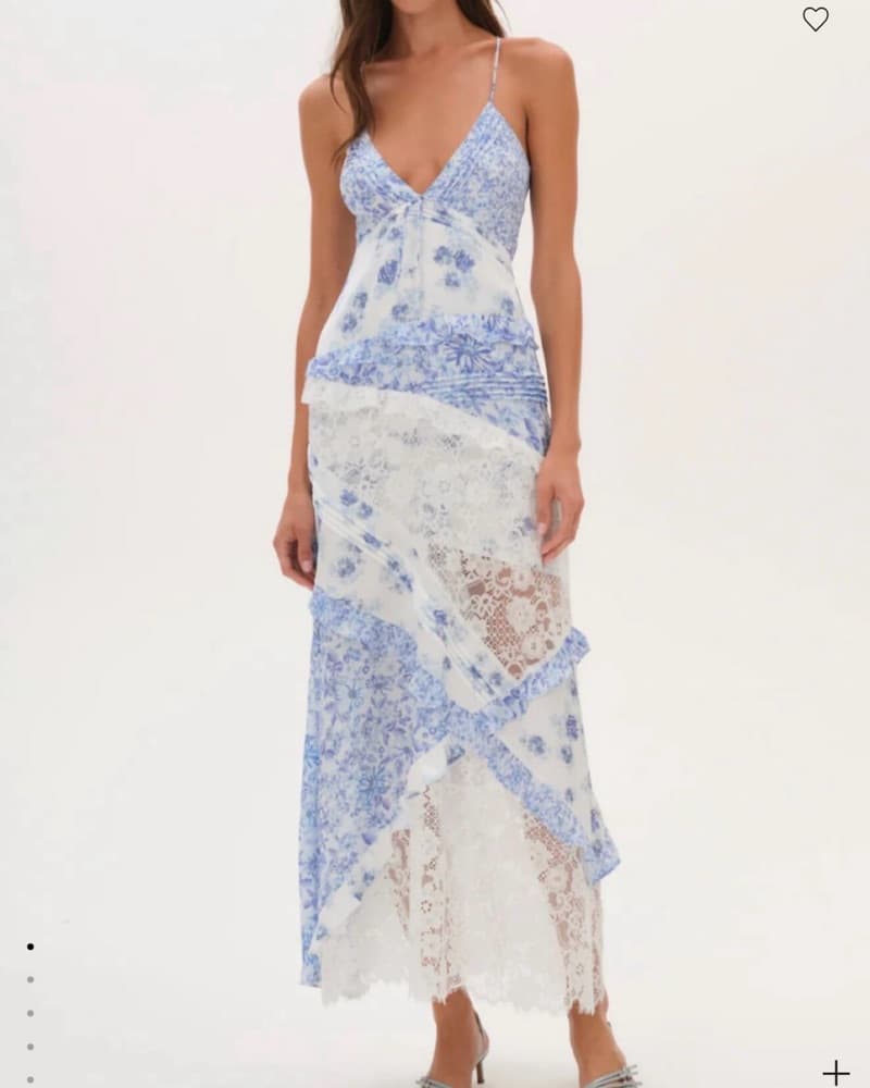 For Love and Lemons Floral Blue Maxi  - Image 1