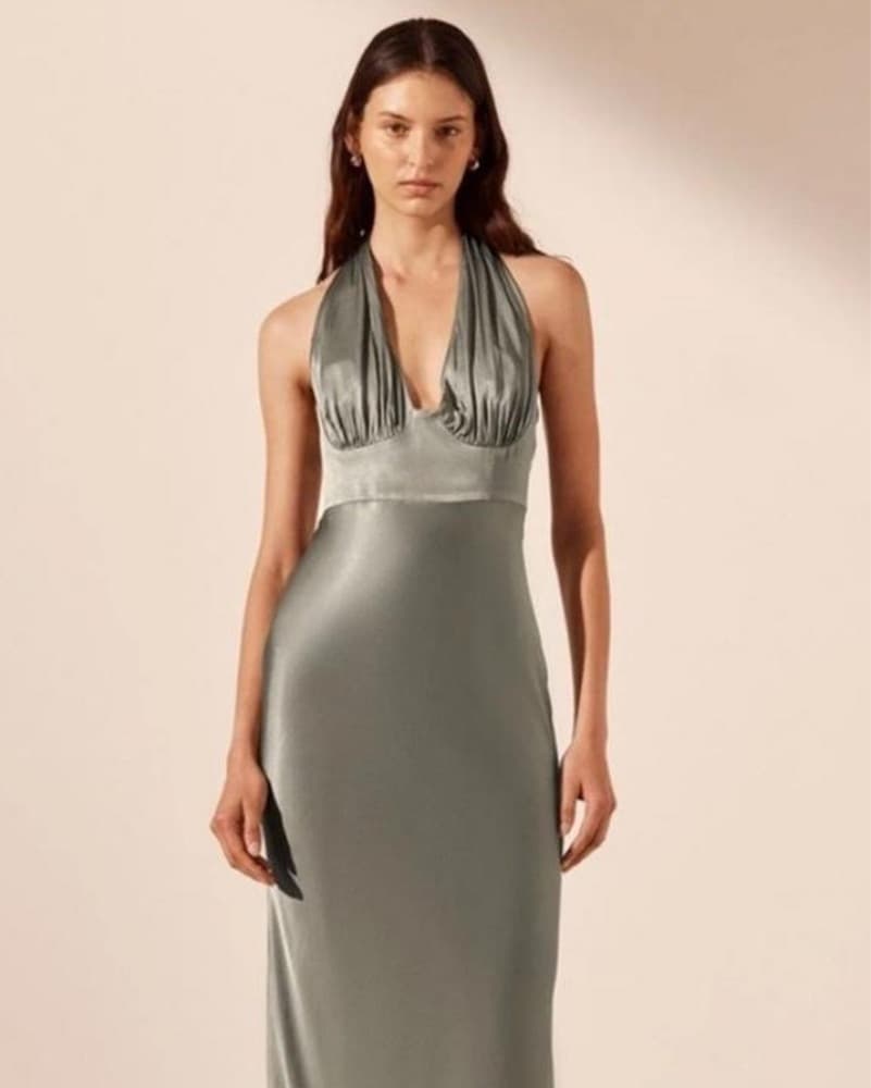 Shona Joy La Lune Plunged Halter Dress - Image 1