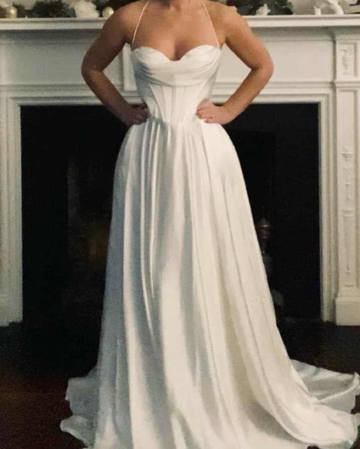 NEW Corset Satin Wedding Dress Or Formal - Image 1
