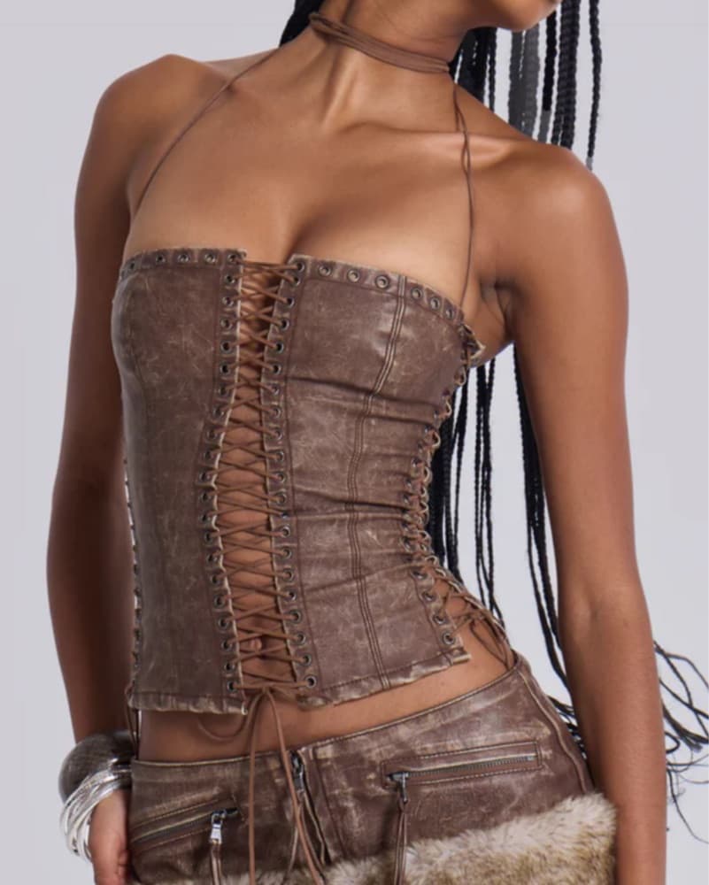 Jaded London Lace Up Corset  - Image 2