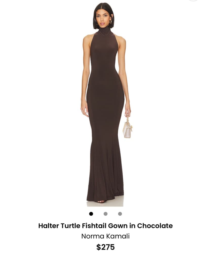 Halter Neck Fishtail Maxi Gown - Image 1