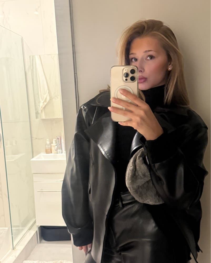 NORMA KAMALI Oversized Moto Jacket in Bl - Image 3