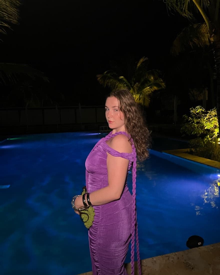 Vibrant Purple Maxi Dress Korro khanums - Image 3