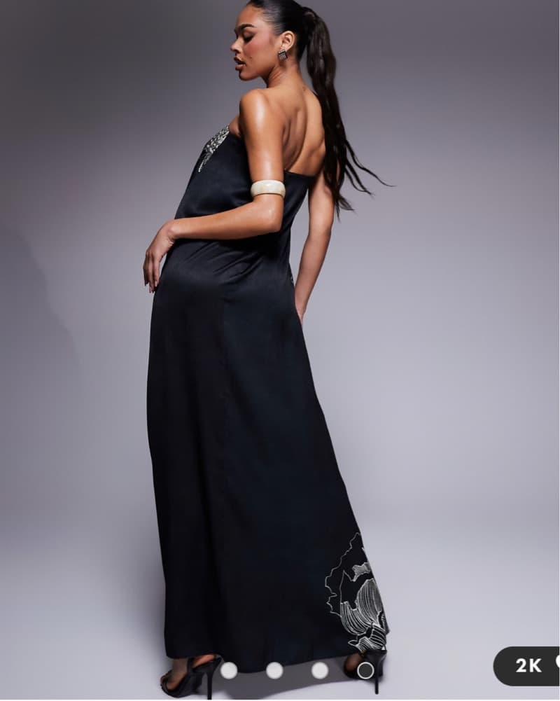 ASOS Bandaeu Trapeze Maxi Dress - Image 2
