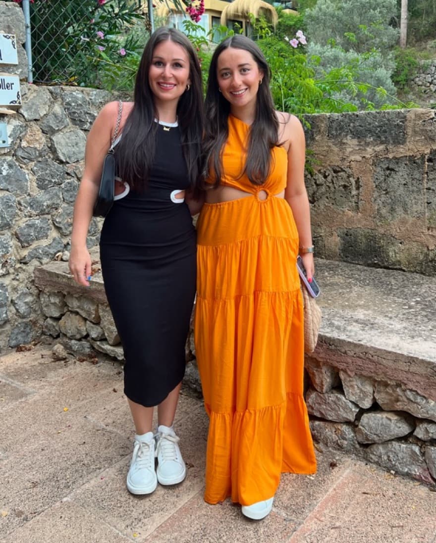 Orange One Shoulder Cutout Maxi Dress - Image 3