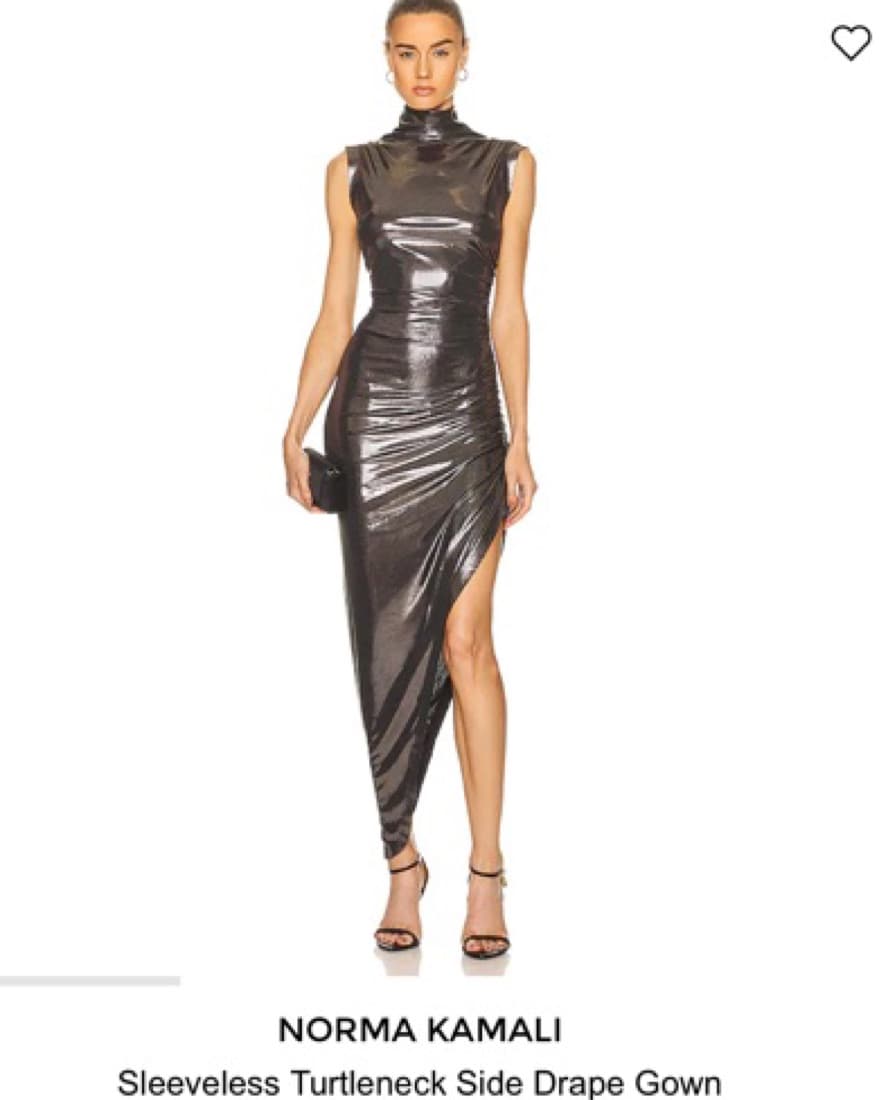 Norma Kamali Gunmetal dress - Image 1