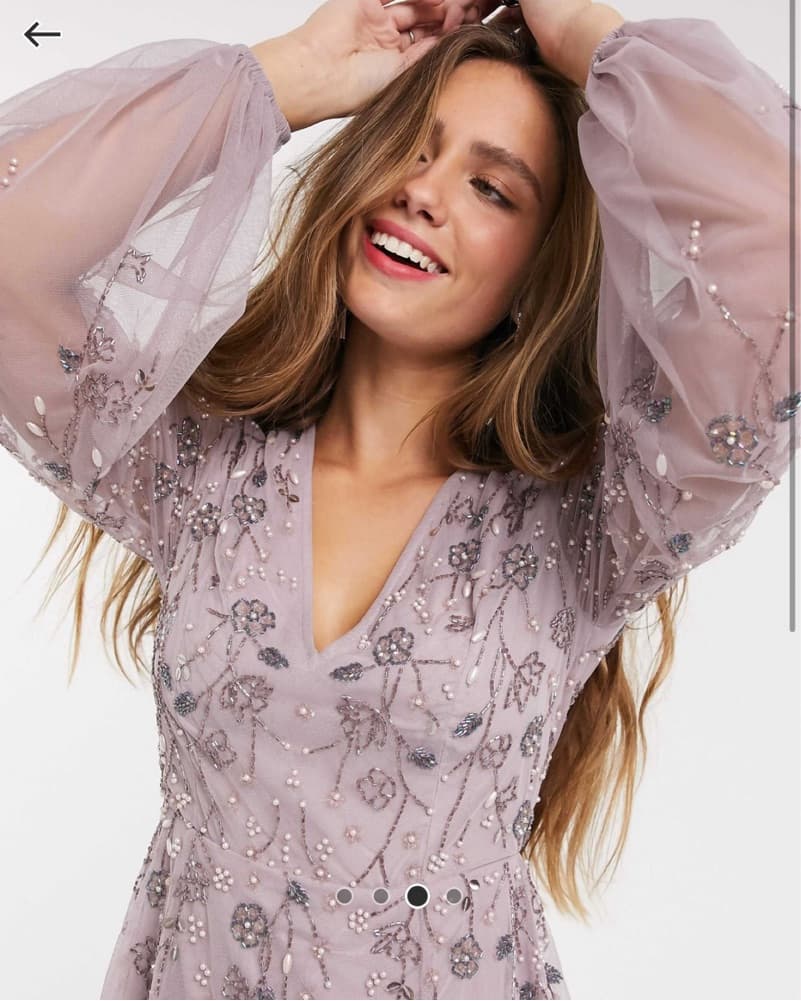 Captivating Floral Sequin Midi Dress - Image 3