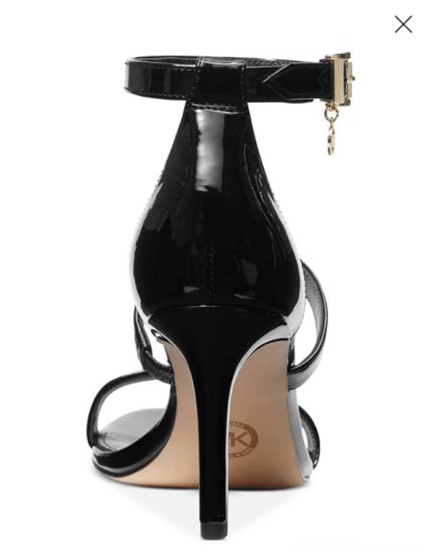 MK Patent Leather Ankle Strap Heels - Image 5
