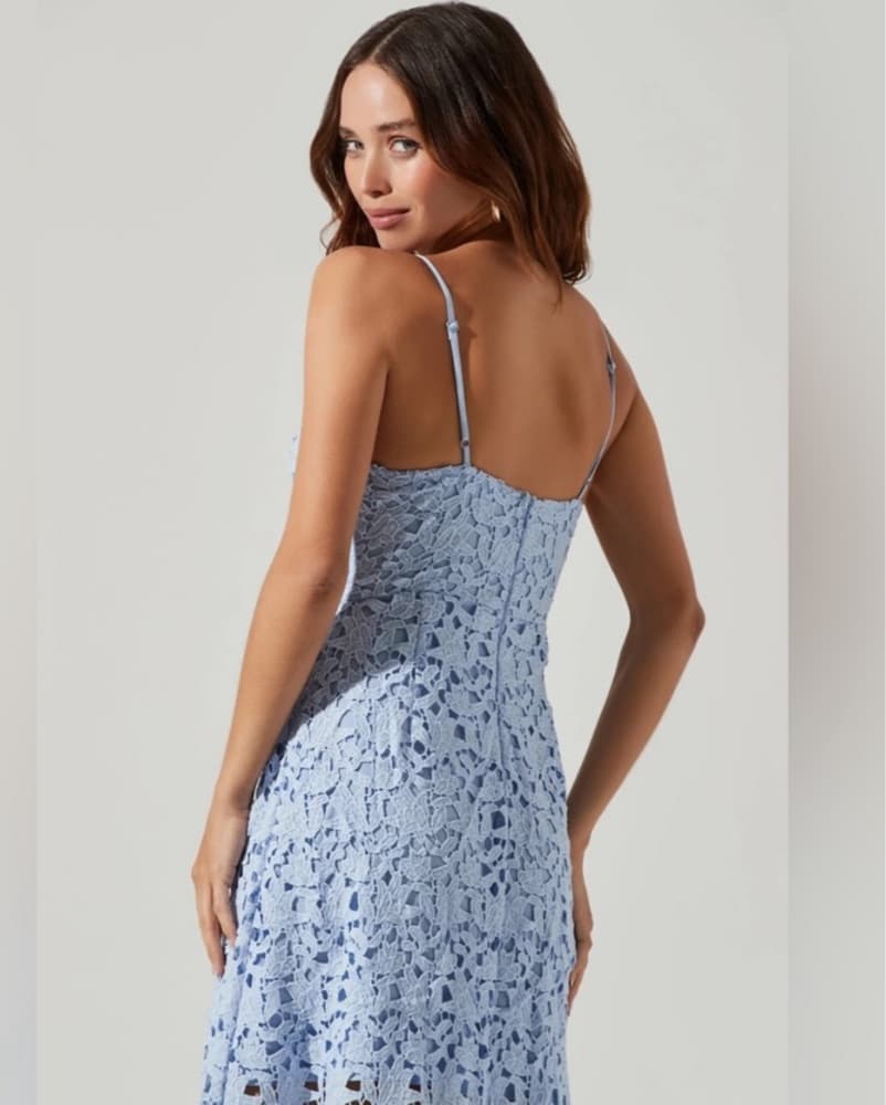 Perriwinkle Blue Lace Dress - Image 4