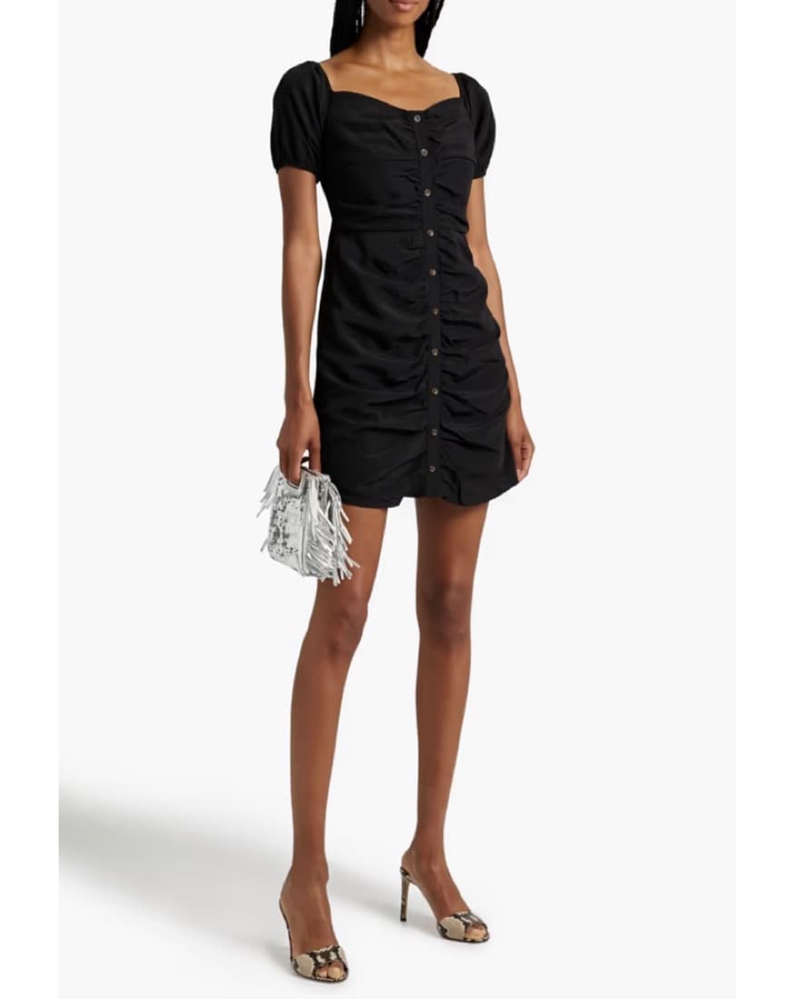 Black Walter Baker Woven Mini Dress  - Image 1