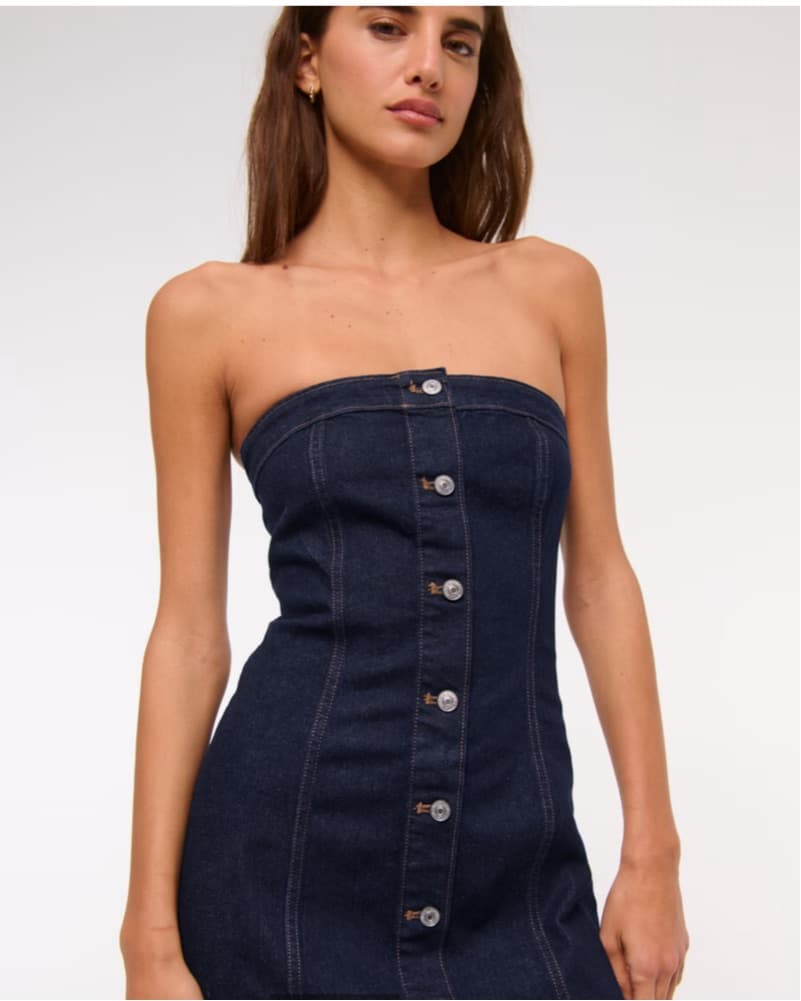 Chic Navy Denim Dress - Image 3