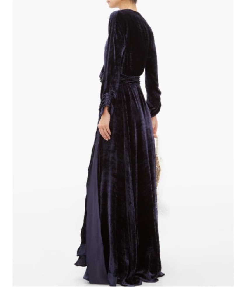 Maria Lucia Hohan Velvet Wrap Gown - Image 2