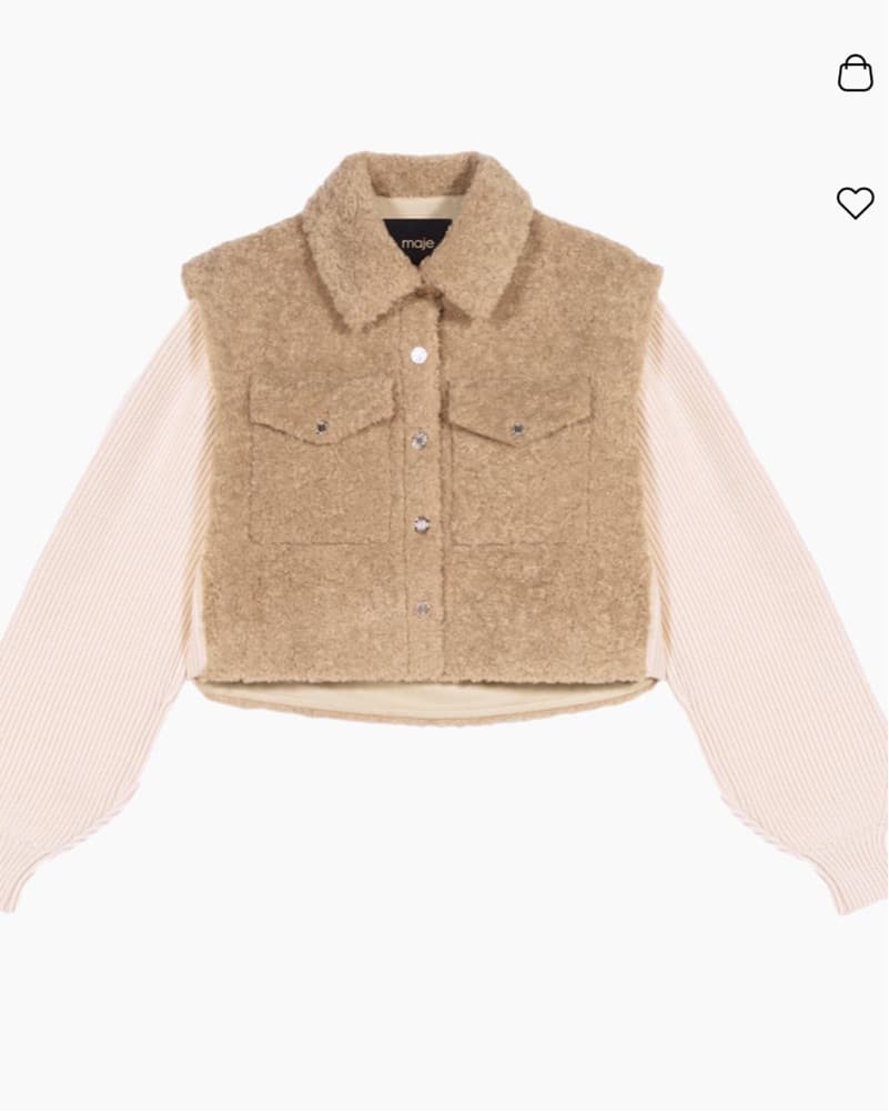 Maje Faux Fur Knit Jacket - Image 3