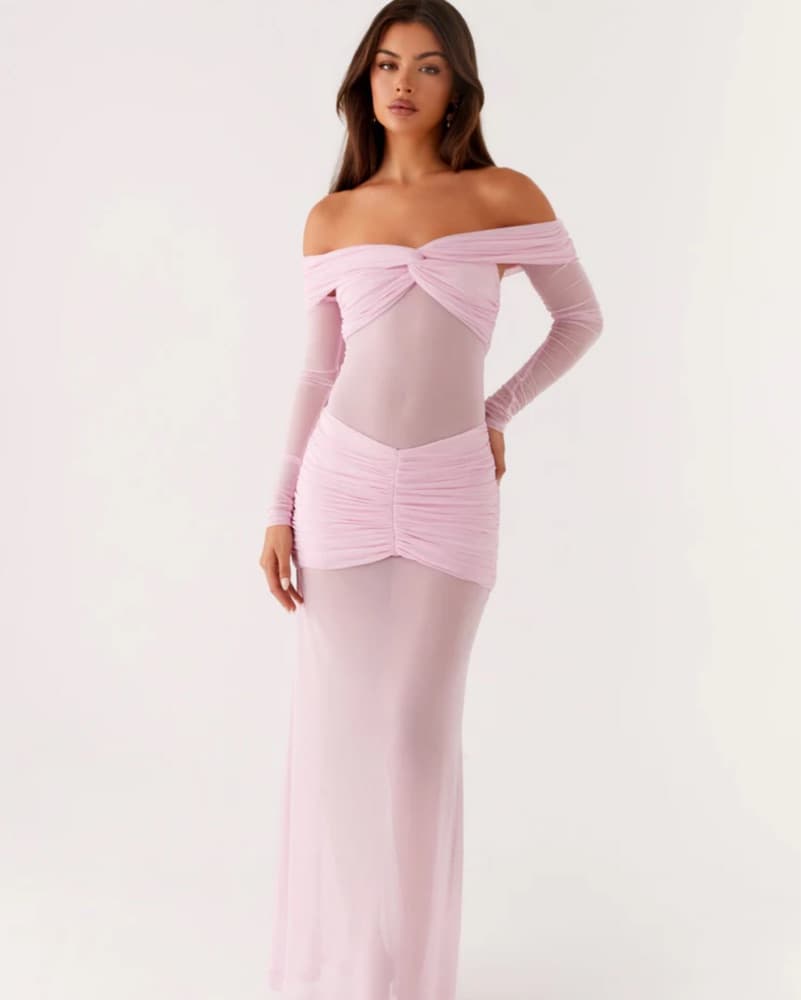 Captivating Maxi Dress in Soft Pink - Image 1