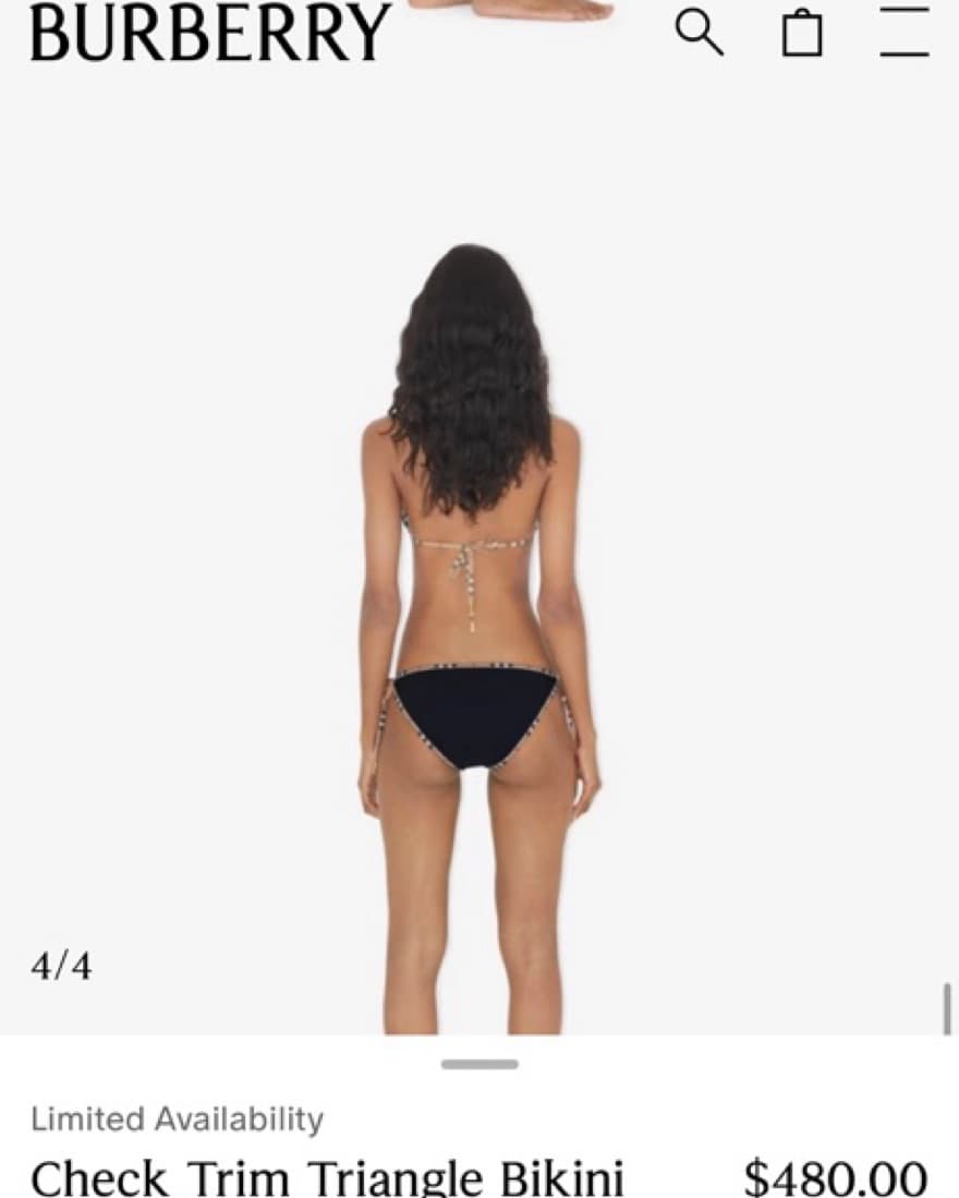 Burberry Trim Triangle Bikini - Image 4